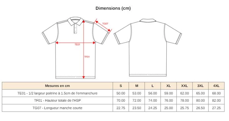 Polo Collégien manches courtes gris à  l’unité du 10 ans au XXL