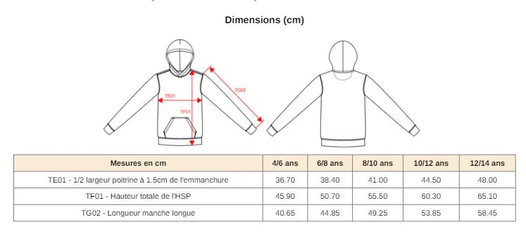 Sweat Collégien couleur sage à l’unité du 10 ans au XXL