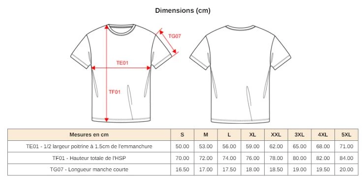 Tee shirt gris à l’unité du 2 ans au XXL