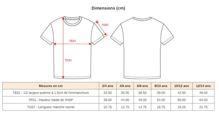 Tee shirt gris à l’unité du 2 ans au XXL